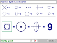 Aufgabenbild Rechnerisches Denken: Symbolvergleich